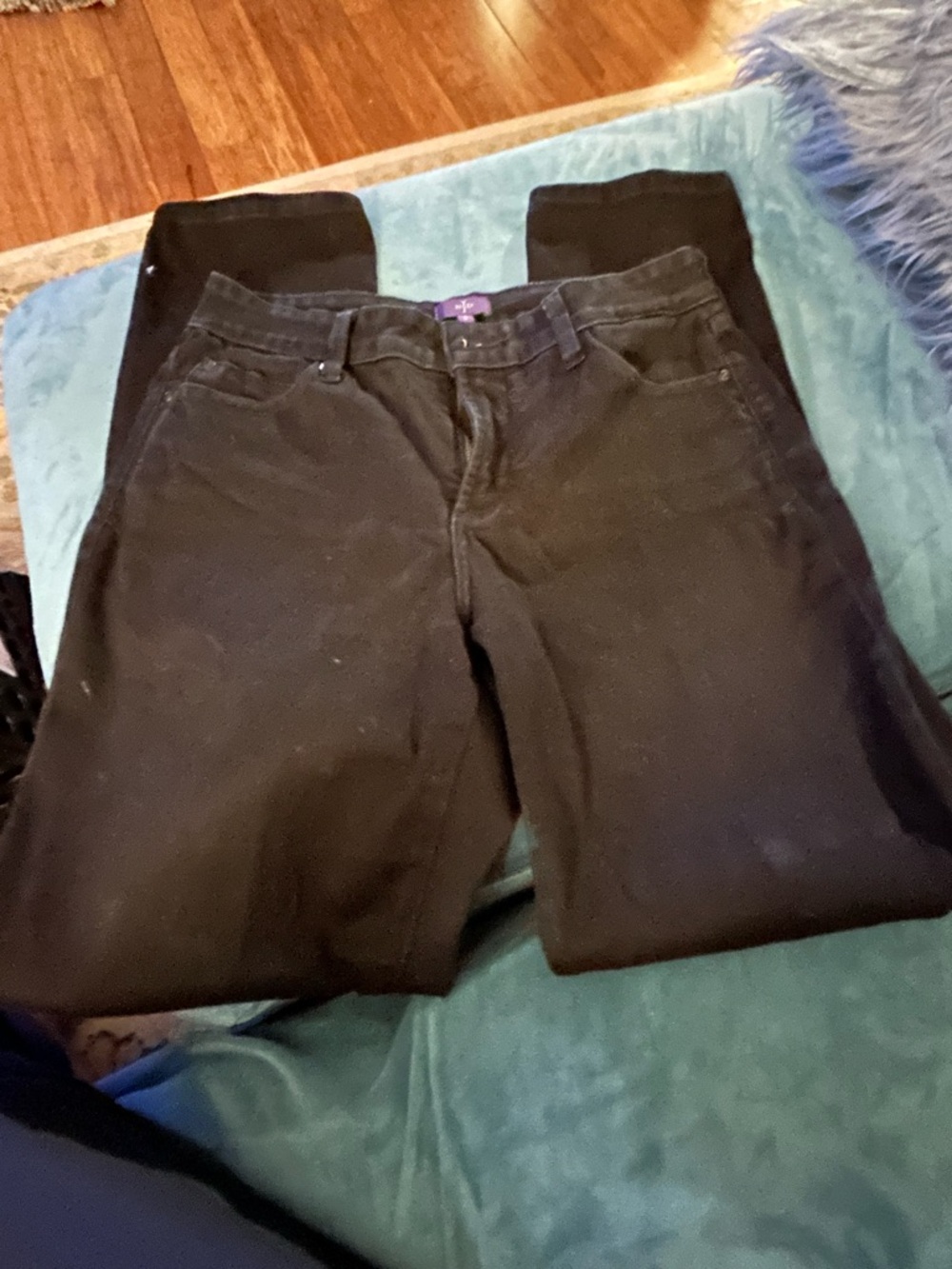 NYDJ Black Women's Straight-Leg Jeans 8